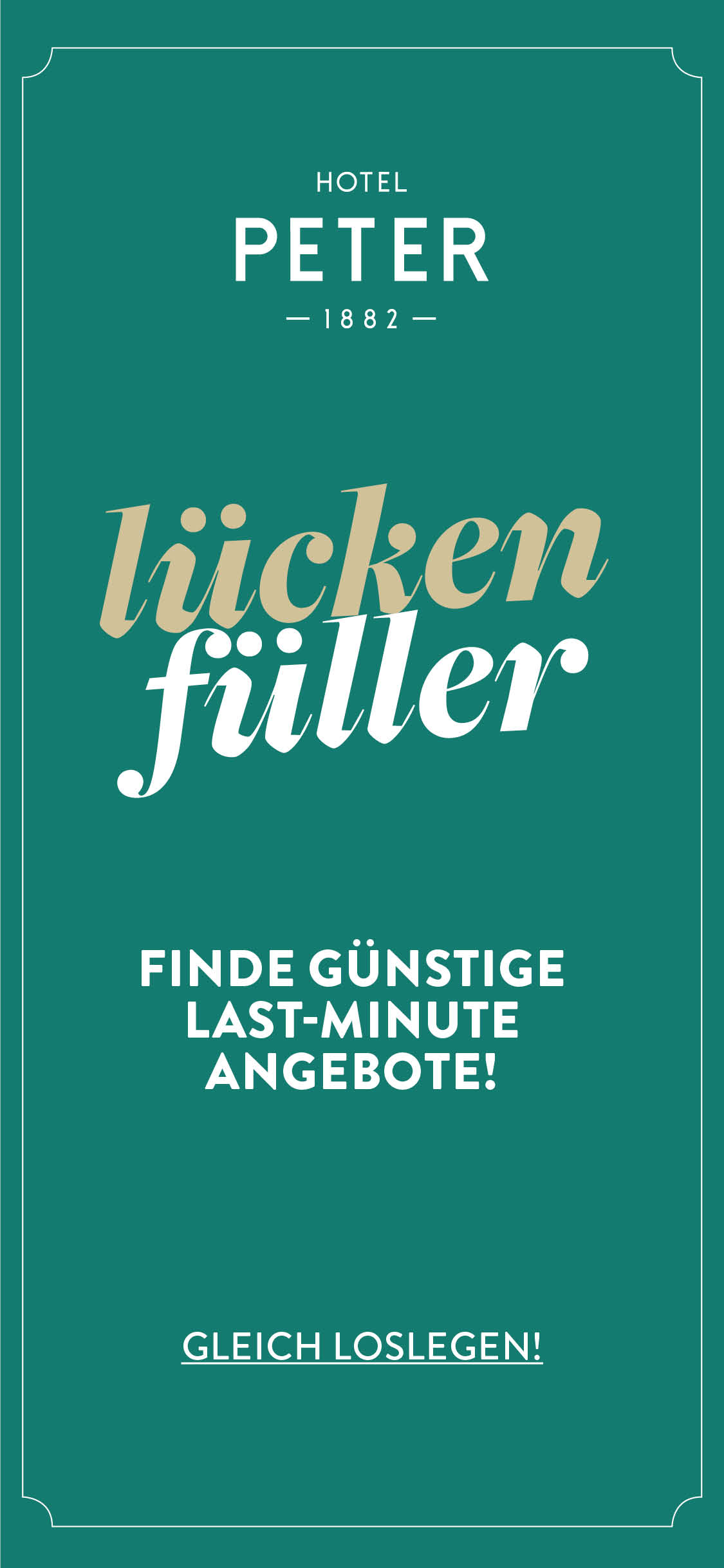 Pop-Up Flyer, Lückenfüller Last-Minute Angebote. Hier klicken!